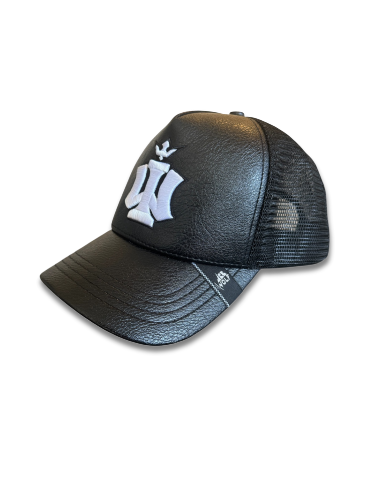 Ice Wolf Tucker Leather Hat